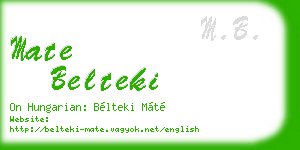 mate belteki business card